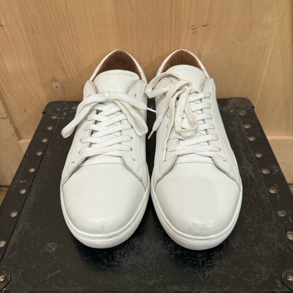 J.Crew Court Leather Low Top Round Toe Comfort Sneaker White Men's Size 11 - Picture 2 of 15